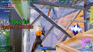 Performance mode DX11 and DX12 Which one should you use RTX 3060 Ti  Ryzen 5 5600x  Fortnite [upl. by Amal720]