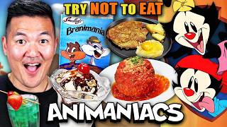 Try Not To Eat  Animaniacs Branimaniacs Cereal Gold Eggs And Meat Italian Feast [upl. by Atterys]