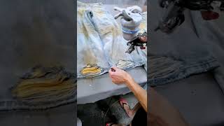 Jeans spray dirty process [upl. by Felizio189]