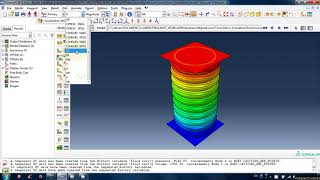 Compression of stacked inflated torus FEA in abaqus part 11  results 01 [upl. by Namwen]