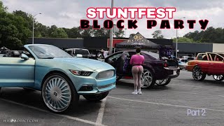 STUNTFEST BLOCK PARTY 2K22 Atlanta Custom Cars Donks Trucks Big Rims Classic Cars Part 2 [upl. by Phelan]