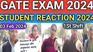 GATE EXAM 3 Feb 2024GATE Exam analysis Today 2024 [upl. by Assereht]