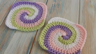 How to Crochet a Spiral Granny Square [upl. by Hcra]