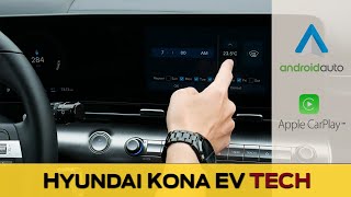 Hyundai Kona EV Media Screen  Apple CarPlay Android Auto Charging and More 20242025 [upl. by Ayarahs404]