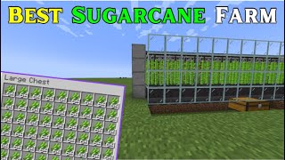 BEST Sugarcane Farm Minecraft 121 Java amp Bedrock [upl. by Fronnia356]