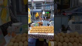 Must Eat Thai Mango Sticky Rice  Fruit Cutting Skills shortsvideo [upl. by Lopez677]