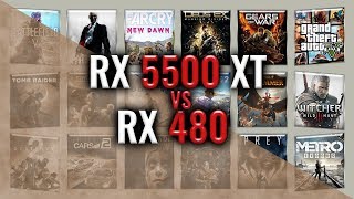 RX 5500 XT vs RX 480 Benchmarks  59 tests [upl. by Ydderf208]