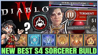 Diablo 4  New Best S4 Highest Damage Sorcerer Build  Easy Early Torment At 50  Full Guide amp More [upl. by Saerdna]