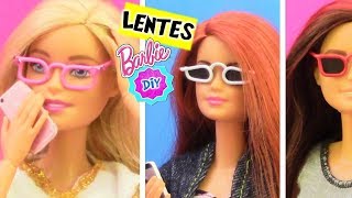 Como hacer LENTES GAFAS ANTEOJOS para MUÑECAS Barbie muy FÁCIL MANUALIDADES PARA MUÑECAS [upl. by Eeimaj]