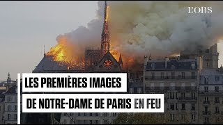 NotreDame de Paris ravagée par un terrible incendie [upl. by Netsud20]