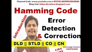 Hamming Code  Error Detection Code  Error Correction Code  Introduction  DLD  STLD  CN [upl. by Yralih]