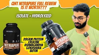 QNT NITRAPURE  CREATINE  TEST BOOSTER  PROTEIN  HONEST REVIEW [upl. by Elyrrad]