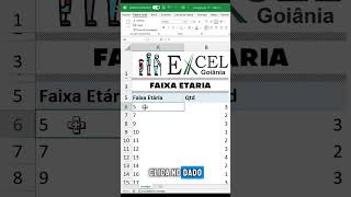 Faixa Etária no Excel [upl. by Durrej]