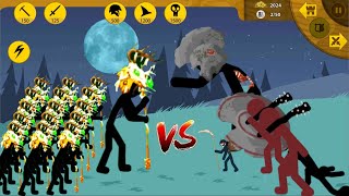 Savage Magikill Vs Super Stone Giant  Stick War Legacy [upl. by Noicnecsa]