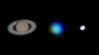 Live Footage Of Saturn Uranus amp Neptune Through My Telescope [upl. by Enasus]