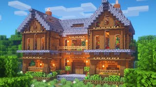 Minecraft How to Build a Large Spruce Mansion  Large Survival Base Tutorial [upl. by Celestina]