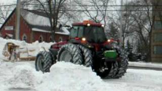 Pushing Snow with a Case MX 255 [upl. by Utimer]