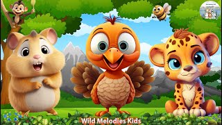 Cute Little Farm Animal Sounds Turkey Leopard Goat Hamster  Animal Sounds [upl. by Kerman]