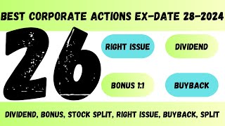 DIVIDEND  BONUS  RIGHT ISSUE  EXDATE 1372024 rightsissue dividend stockmarket news [upl. by Porush500]