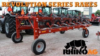 RhinoAG RDF12 Revolution Series Wheel Rake [upl. by Zzaj]