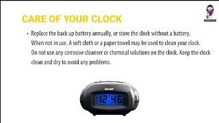 How to Set Up and Use the SHARP SPC500 LCD Digital Alarm Clock [upl. by Hametaf519]