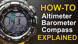 How to use Altimeter Barometer and Compass  Explained [upl. by Millisent122]