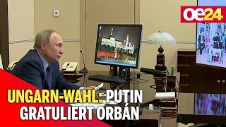 UngarnWahl Putin gratuliert Orbán [upl. by Haneeja730]