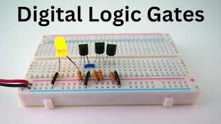 Digital Logic Gates from Transistors AND NAND OR NOR XOR XNOR Buffer and Inverter [upl. by Ecadnac]