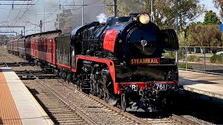 Steamrail Victorias second quotThe vintage train to Castlemainequot tour with R761 21124 [upl. by Ardnatal]