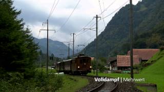 Letzte historische Fahrt der Berner Oberland Bahnen nach Lauterbrunnen Volldampf  Mehrwert [upl. by Whitehurst]