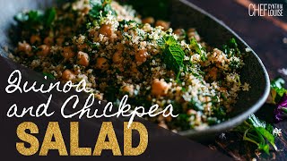 Quick and Easy Quinoa And Chickpea Salad Recipe [upl. by Oibirot]