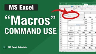 Excel  Macros  How to use Macros Command  Macros command kaise use kare  omkarsngh [upl. by Whitaker613]