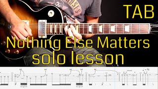 Metallica  Nothing Else Matters solo lesson with tabs [upl. by Alexi]