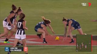 AFLW Highlights  Carlton v Collingwood [upl. by Alue]