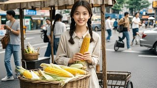 街头卖玉米的女孩，真实身份竟是亿万富豪的女儿！🥰 中国电视剧  胡杏儿 [upl. by Laro]