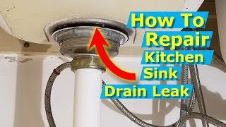 How to Replace A Kitchen Sink Drain Strainer Repair Leak [upl. by Lekar689]