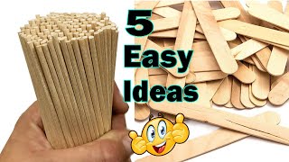 DIY  5 Easy Ideas from Wooden Sticks  Wooden Stick Crafts  Home Decor Ideas 25 [upl. by Emlynne3]