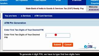 Online ATM PIN Generation Video Created in August 2017 [upl. by Ahsekar]