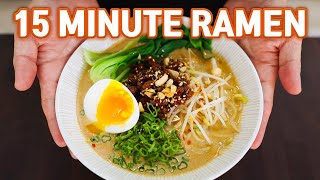 15 Minute Authentic RAMEN at Home Easy TANTANMEN [upl. by Cuyler111]