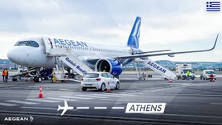 Full Flight Aegean Airlines NEW A320neo  Thessaloniki ✈︎ Athens [upl. by Namyl]