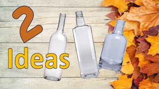 2 NUEVAS IDEAS PARA DECORAR BOTELLAS DE VIDRIO  Manualidades con botellas  Glass bottle craft [upl. by Eremihc]