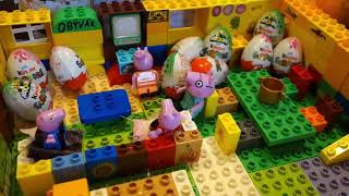 Prasátko Pepa Rozbalování Kinder vajíček Peppa Pig divadlo [upl. by Hussein]