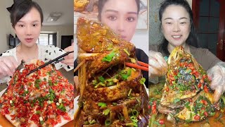 Asmr Eating 🐟 Braised Big Carp Holy Eating Fish Spicy Braised Fish🐠 101 [upl. by Aisor]