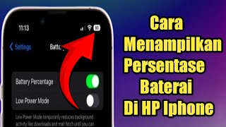 Cara Menampilkan Persentase Baterai Di HP Iphone [upl. by Airdnassac]