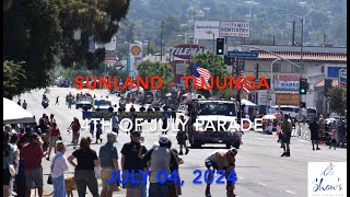 SHAW STORIES  SUNLAND TUJUNGA  CITY OF LOS ANGELES 4TH OF JULY PARADE LAPD MOTOR DRILL TEAM 2024 [upl. by Hajed489]