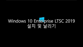 채진우 Windows 10 Enterprise LTSC 2019 설치 및 날리기 [upl. by Nilatak]