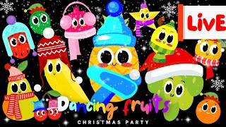 Live Christmas Party for Babies Dancing Fruits Sensory Fun 🎄🎅 [upl. by Odnanreh11]