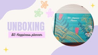 Unboxing B5 Happiness planner💜 Detailed unboxing🌸 Vani craftsss [upl. by Webb]