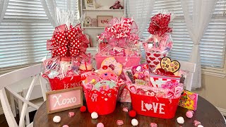 DOLLAR TREE Valentines Day GIFT BASKETS 2024 [upl. by Marchak422]