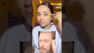 Instant face lift anyone Try this makeup hack using two shades lighter of COVERBLUR makeup short [upl. by Llerrut]